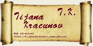 Tijana Kračunov vizit kartica